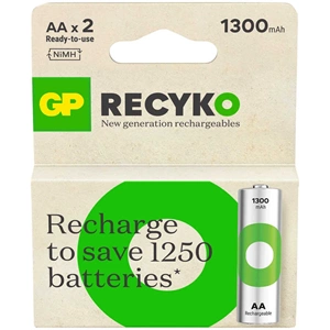 GP ŞARJ EDİLEBİLİR KALEM PİL 1300mAH AA 2Lİ