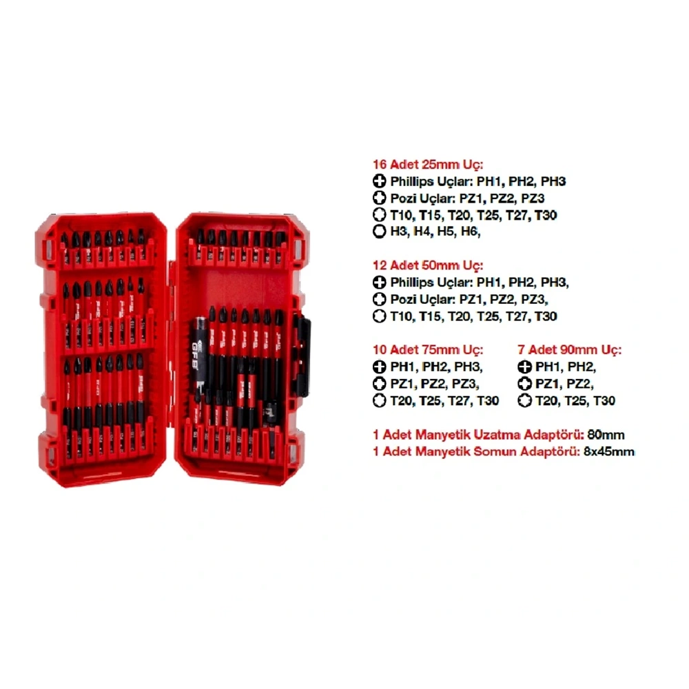 XPRO DARBELİ BİTS UÇ SETİ 47 PARÇA 8115